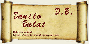 Danilo Bulat vizit kartica